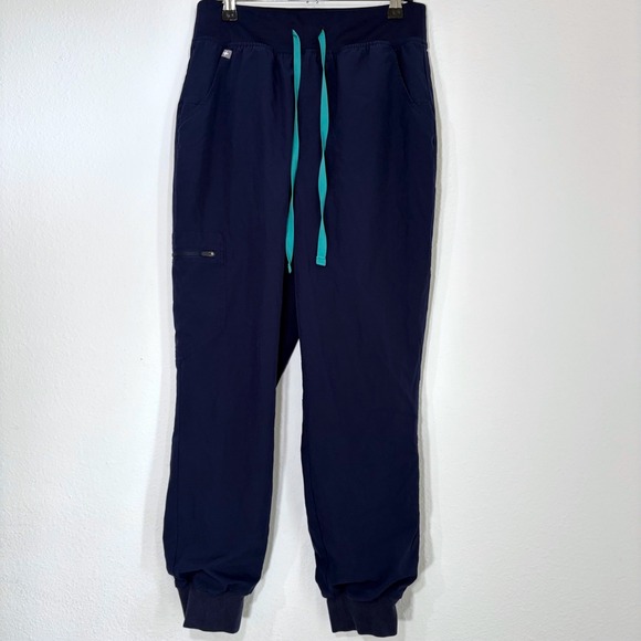 Figs Pants - FIGS S Navy Blue Lined Windbreaker Jogger Scrub Pants Navy Blue W23SW2008P